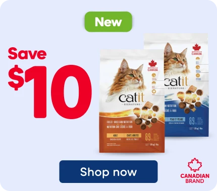 New Catit Signature dry cat food: Save $10 on selected sizes.