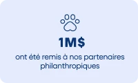 1M$ remis à nos partenaires philantropiques