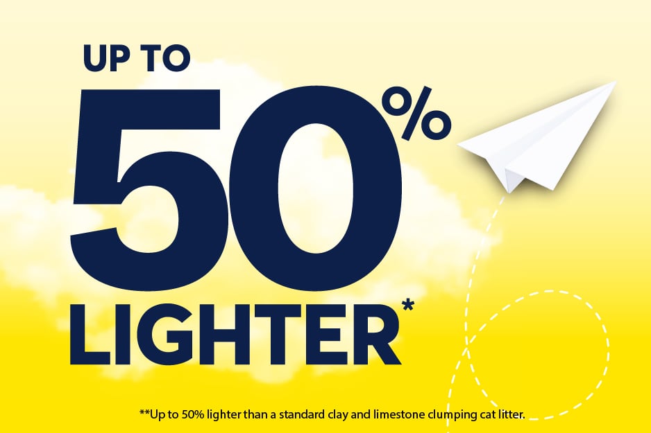 Up to 50% lighter