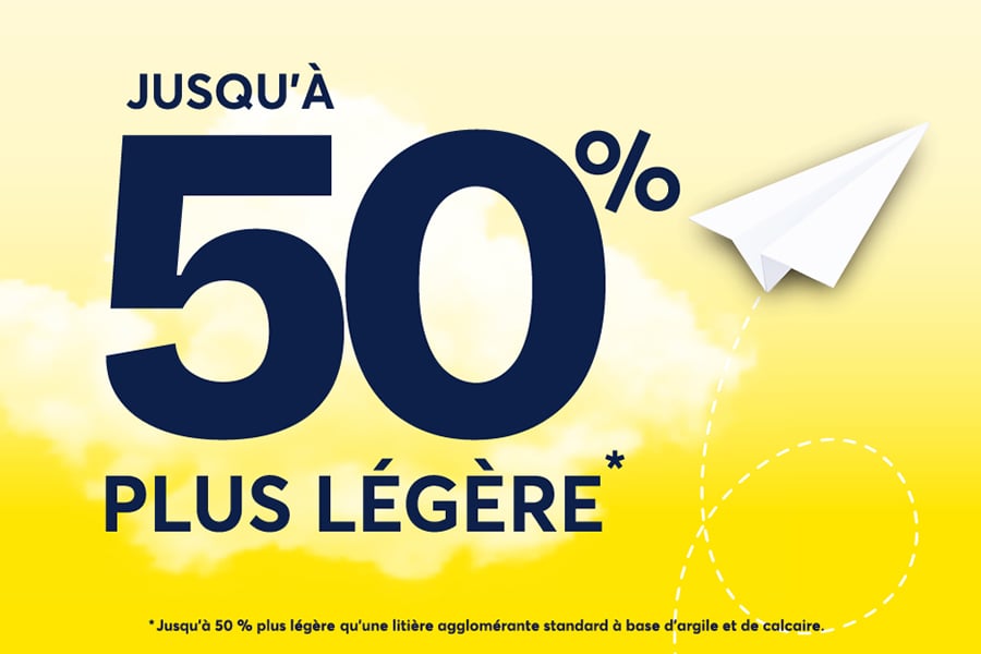 Jusqu'à 50 % plus légère