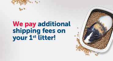 We pay the shipping surcharge on your first litter for a limited time. 
