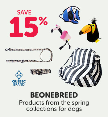 Save 15% on BeOneBreed products from the spring collection for dogs.