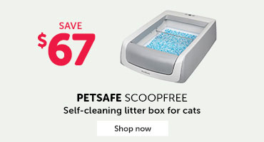 Save $67 on PetSafe ScoopFree self-cleaning litter box for cats.