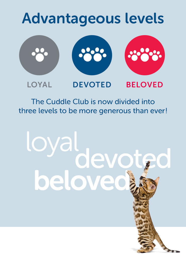 The Cuddle Club is now divided into three levels to be more generous than ever!