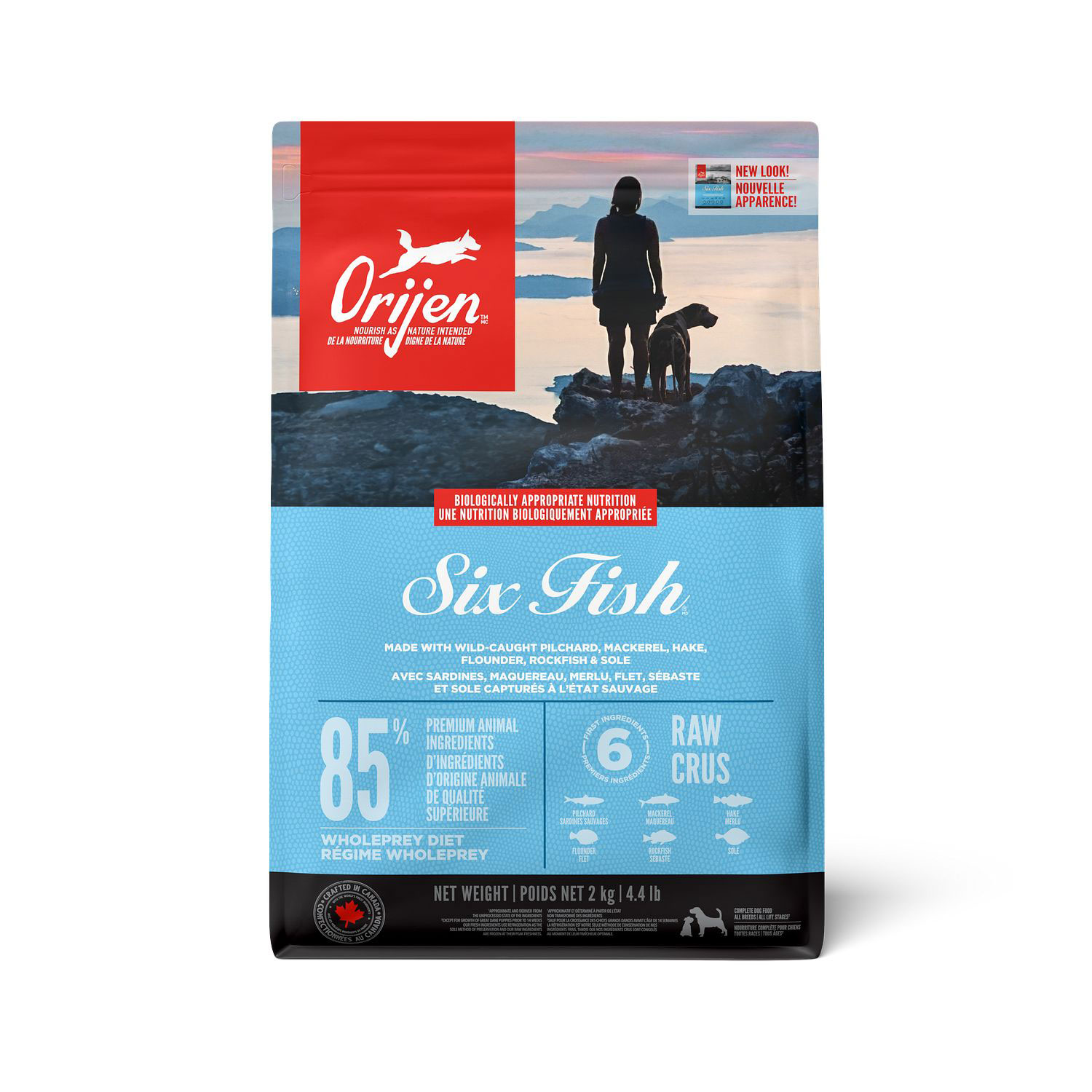 Six Fish Dry Food for Dogs, 2 kg Orijen | Mondou