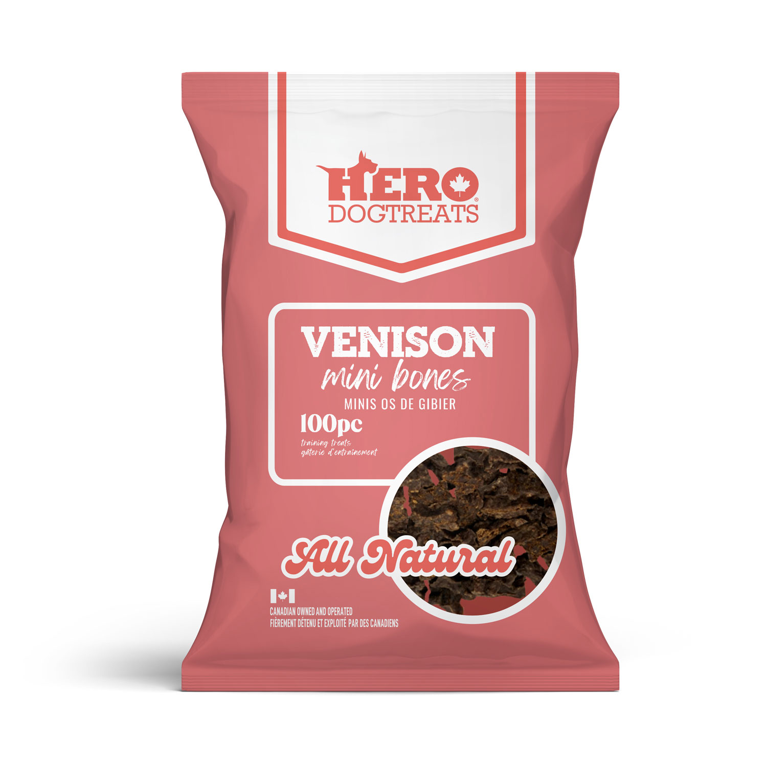 Venison Mini Bones Hero Dog Treats | Mondou