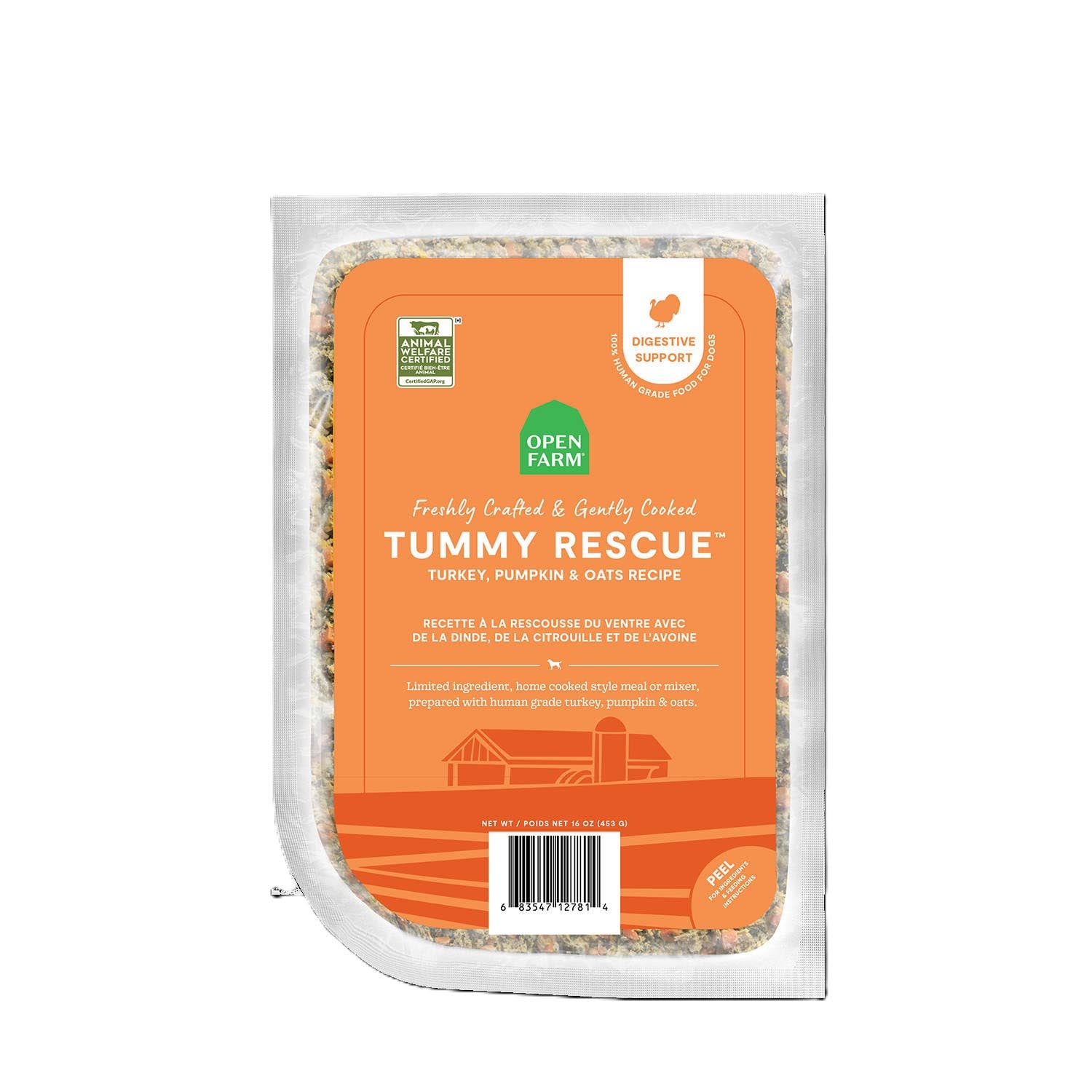 Dog Rescue Food Gently Cooked Tummy Rescue Recipe for Dogs Open Farm | Mondou