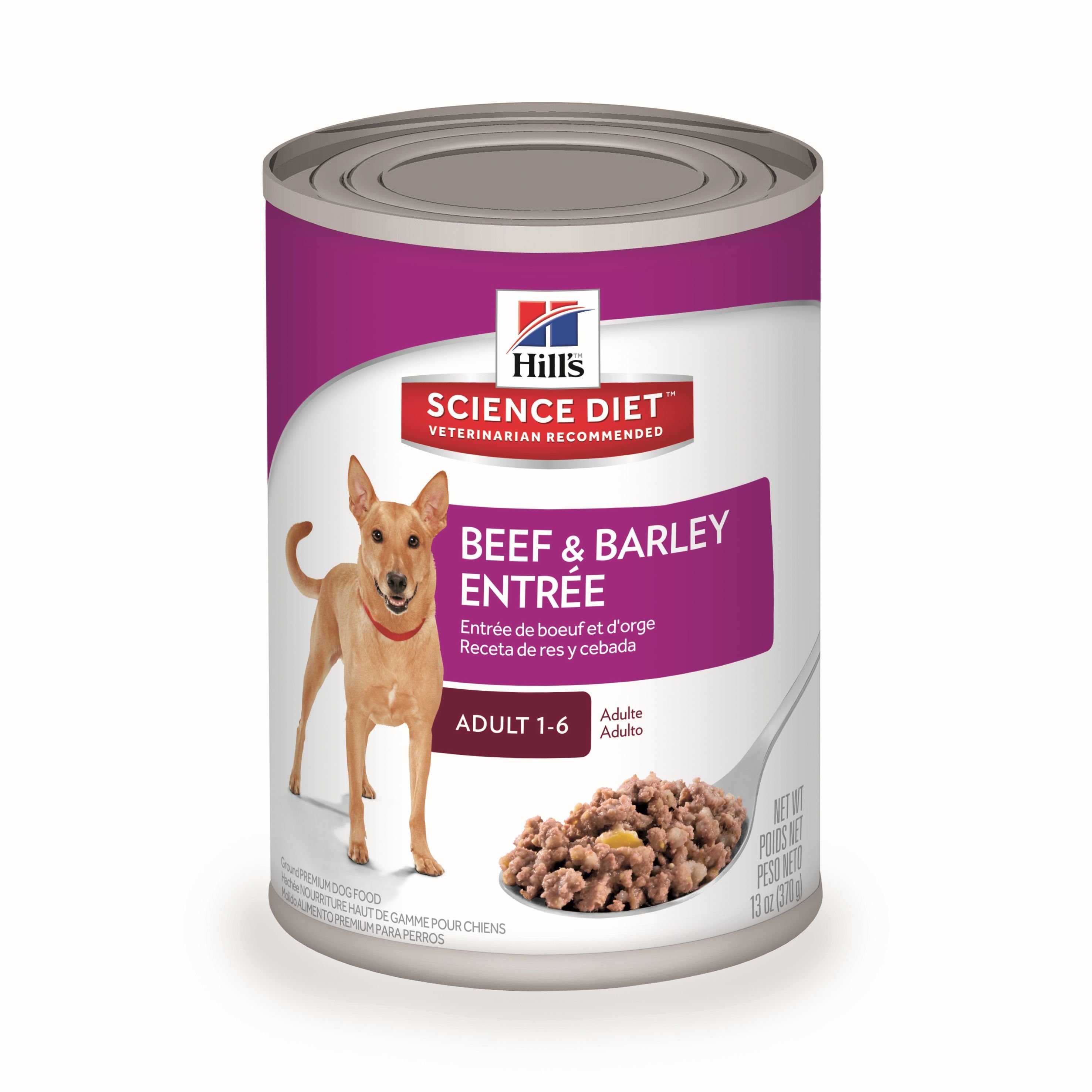 Adult 1-6 Beef Barley Entrée for Dogs, 370 g Hill's Science Diet