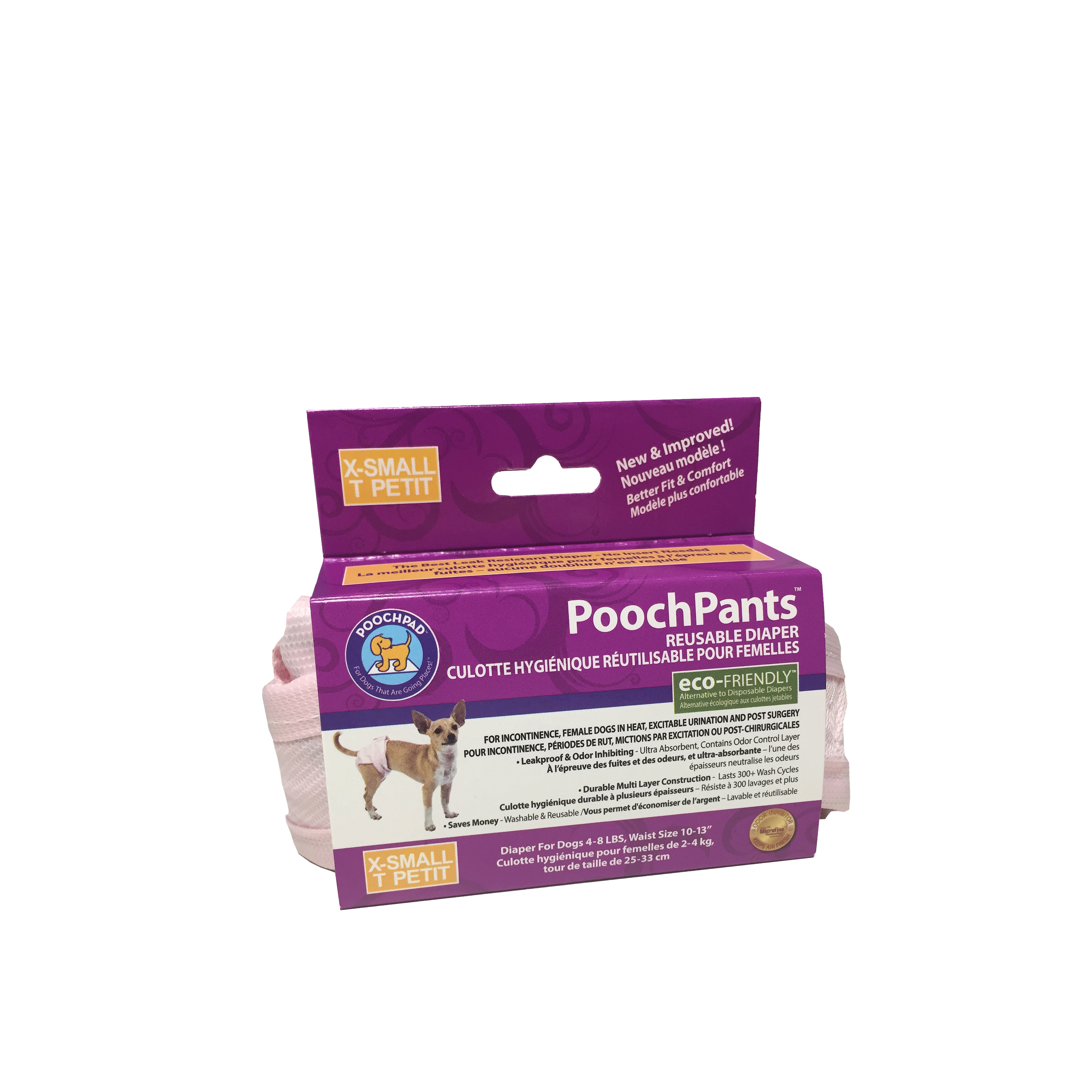 PoochPants™ Diaper for Dogs, XS PoochPad RSP Mondou