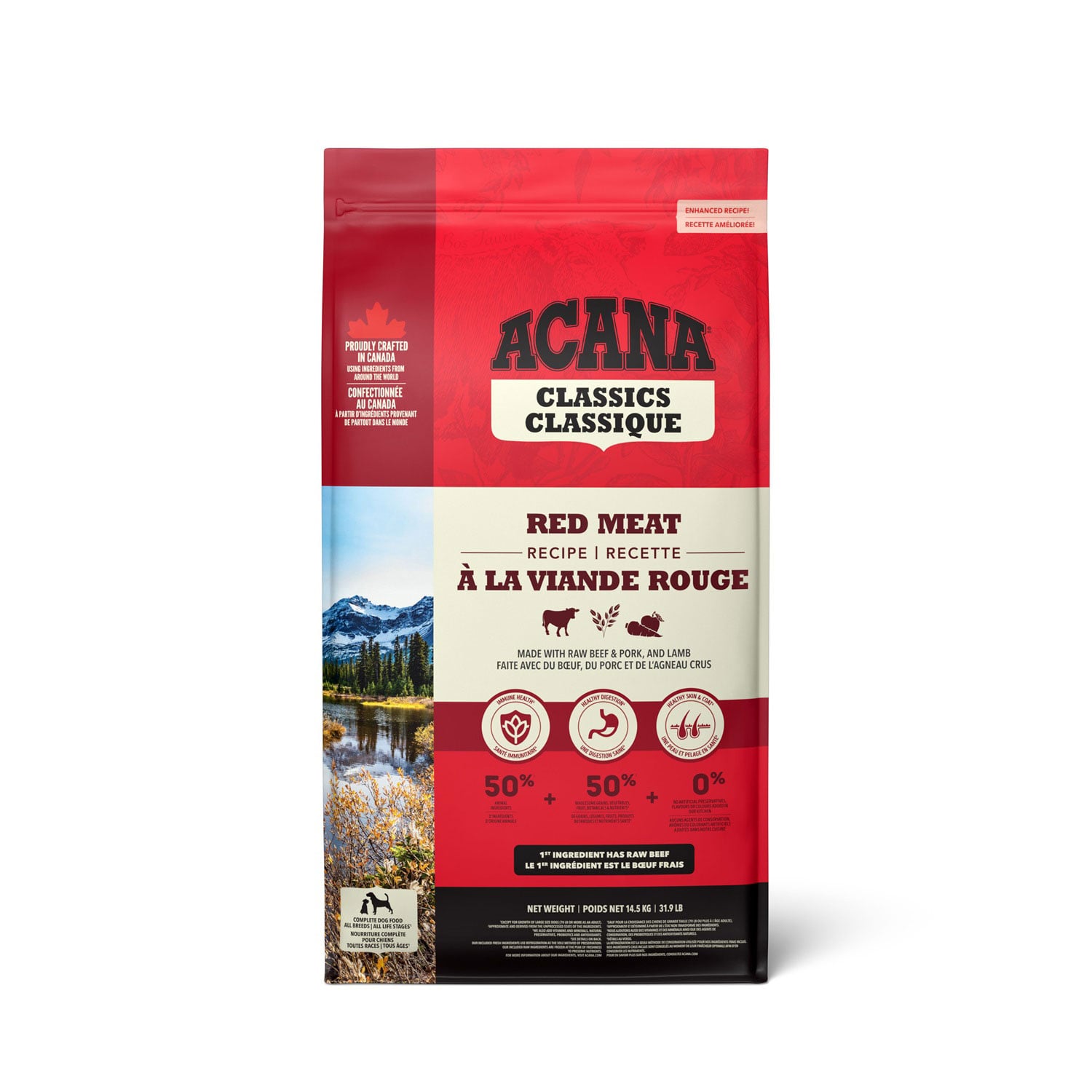 Acana recette grains santé à la viande rouge d’élevage