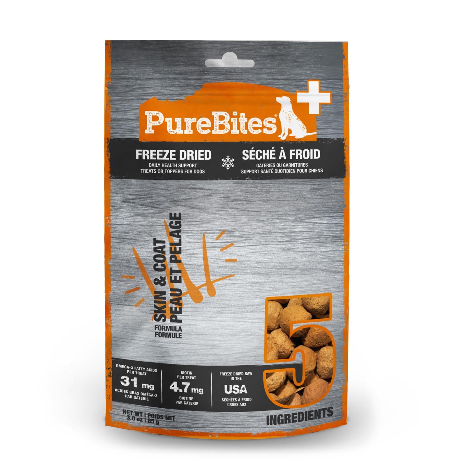 Freeze Dried Skin and Coat Formula for Dogs, 85 g PureBites Mondou