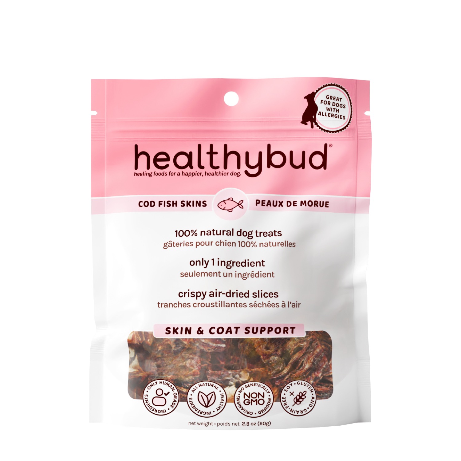 Air Dried Cod Skins Sourced in Canada for Dogs Healthybud 026 Mondou