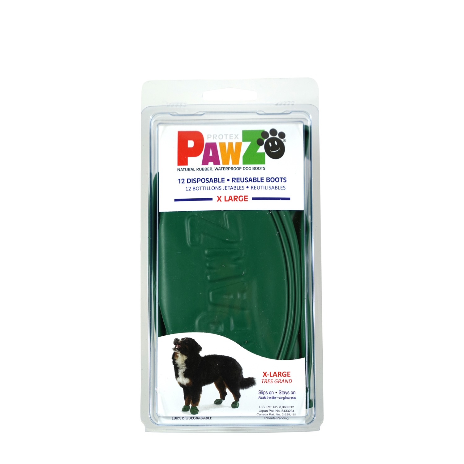 Natural Rubber Waterproof Dog Boots, XL Pawz MUL Mondou