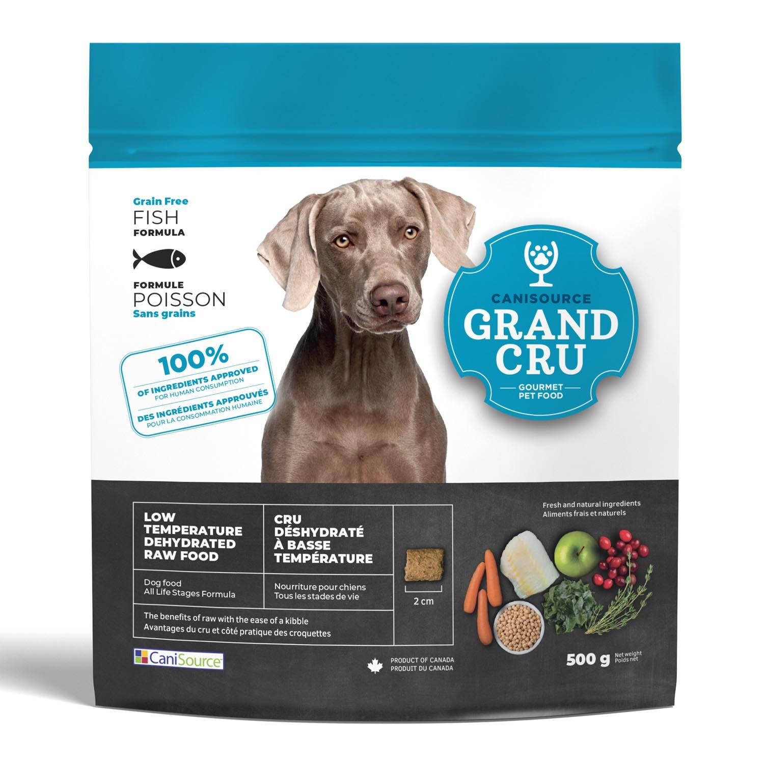 Grand Cru Raw Dehydrated Grain Free Fish for Dogs, 500 g