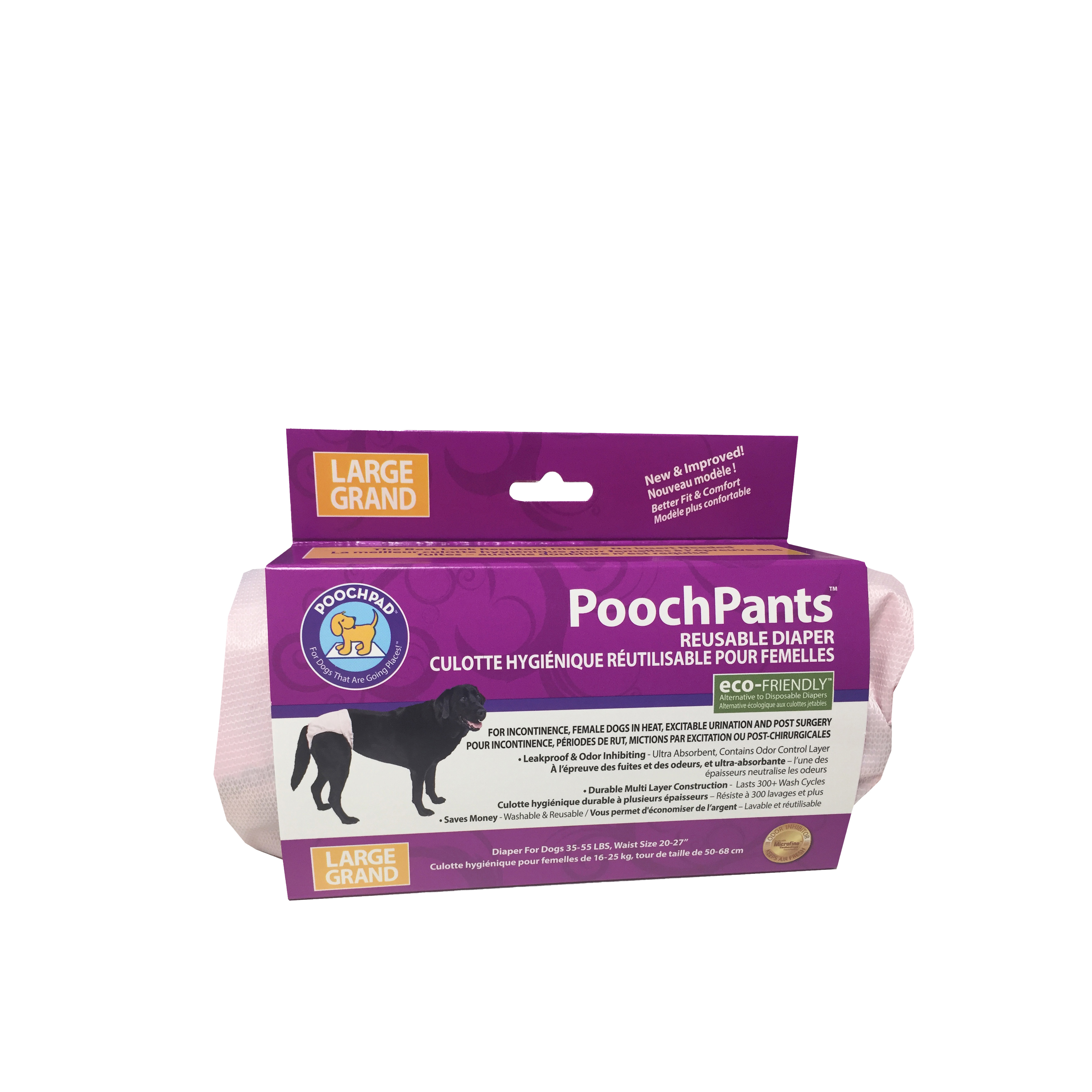 PoochPants™ Diaper for Dogs, L PoochPad RSP Mondou