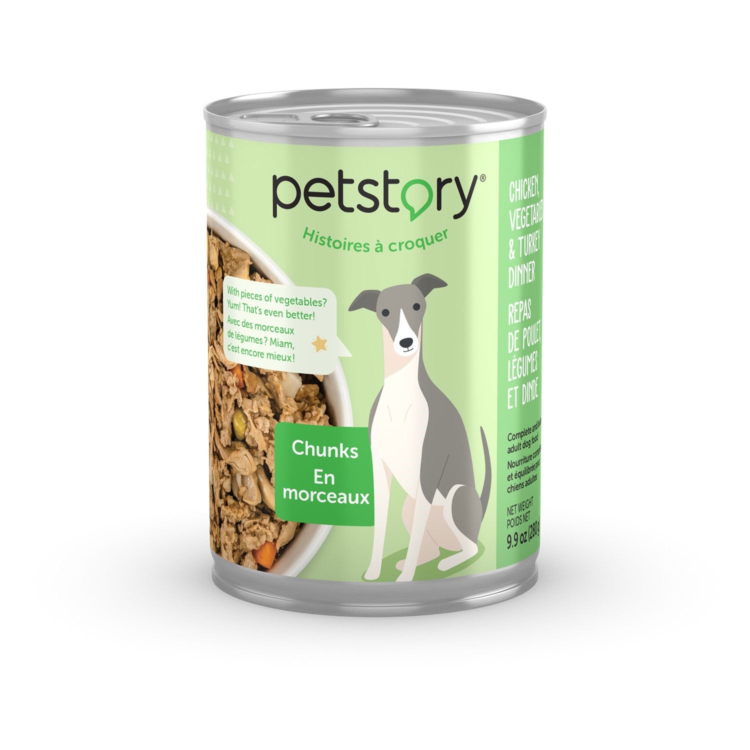 Chicken, Vegetables and Turkey Wet Dog Food Petstory | Mondou