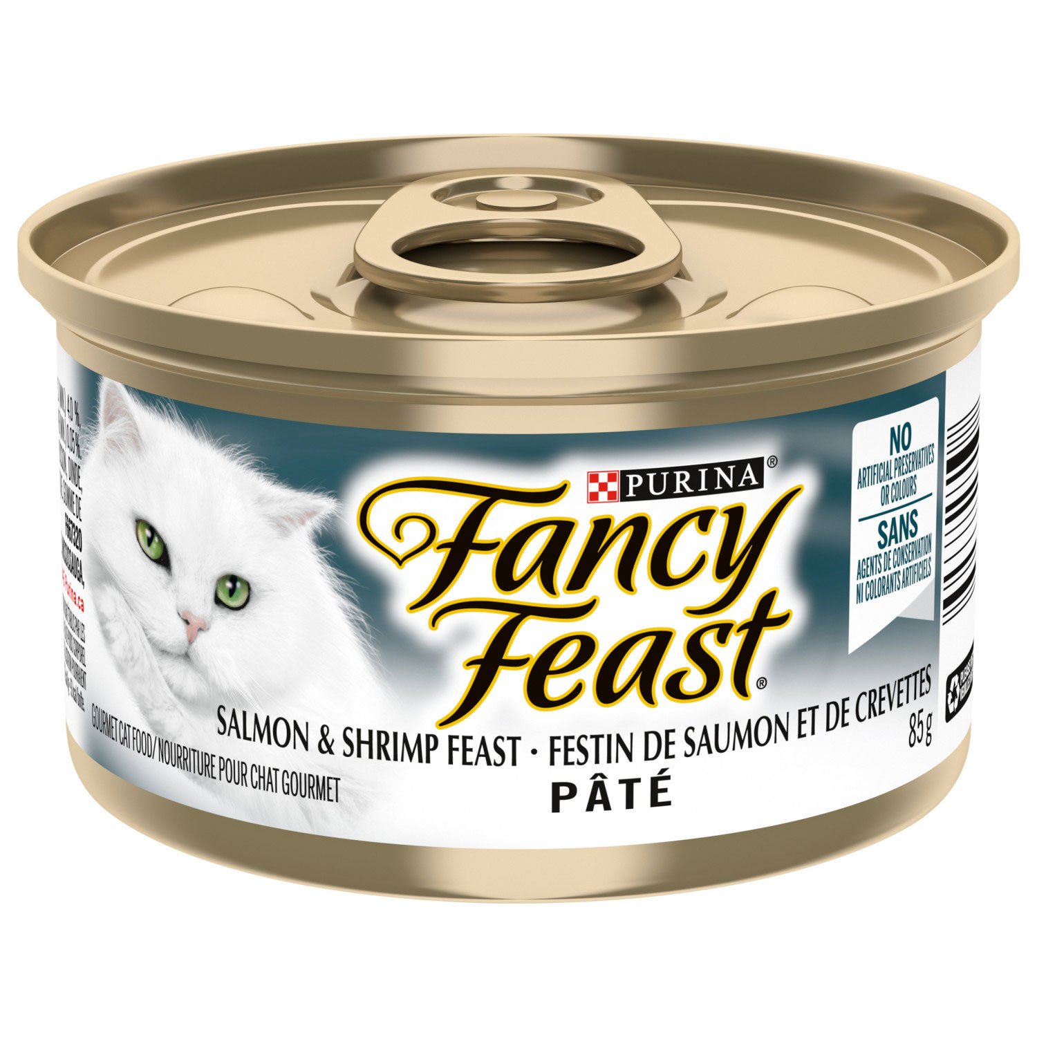Pâté of salmon & shrimp wet food for adult cats Fancy Feast | Mondou