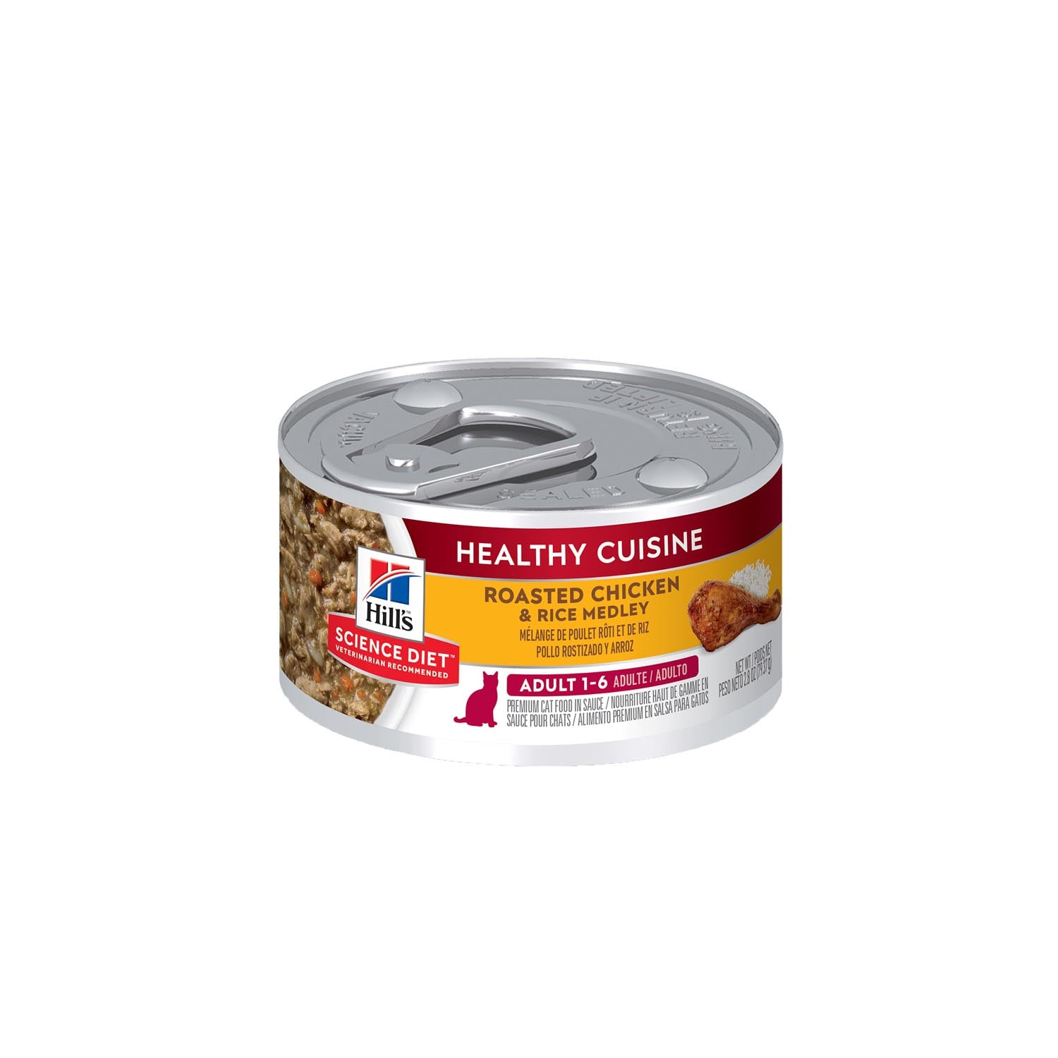 Adult Healthy Cuisine Canned Cat Food, Roasted Chicken & Rice Medley