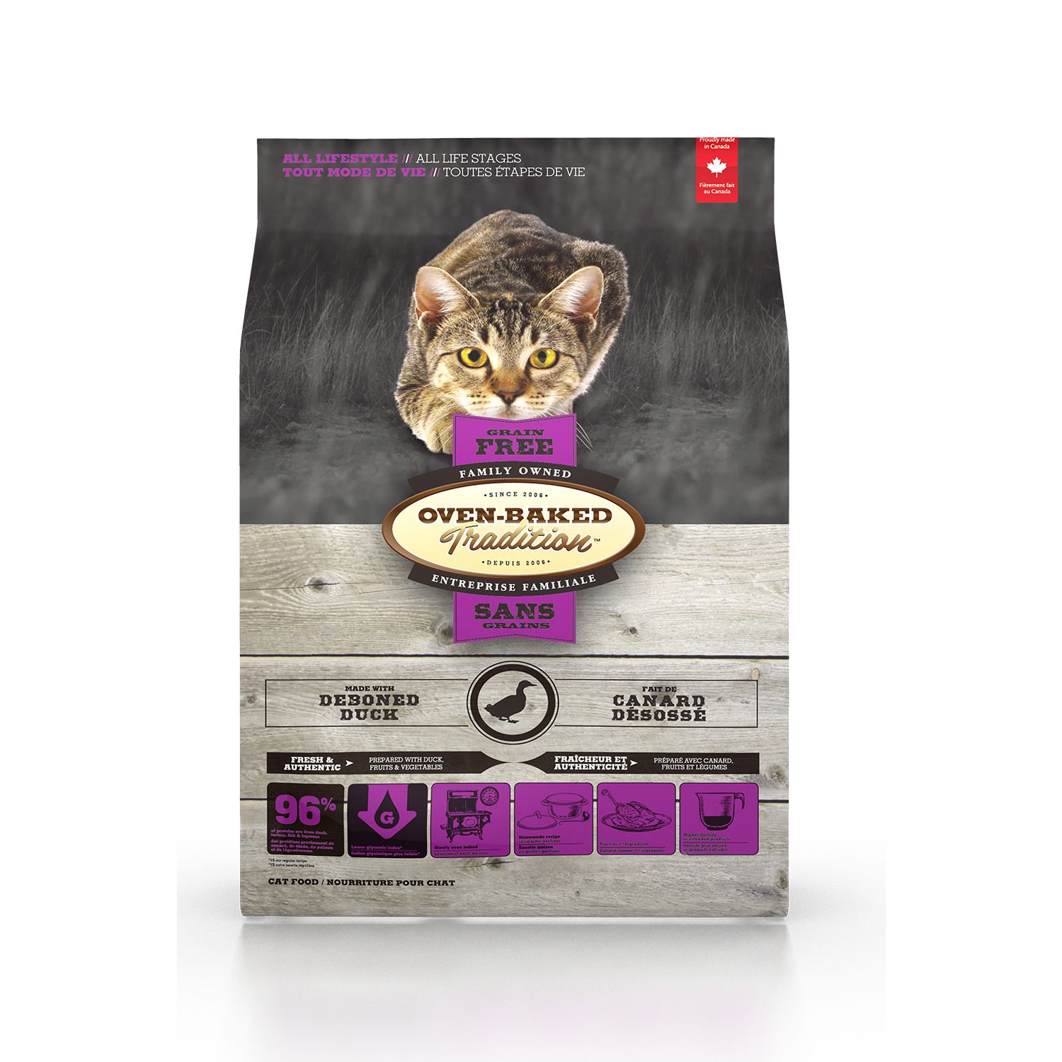 Grainfree Duck Dry Cat Food, 1.13 kg OvenBaked Tradition Mondou