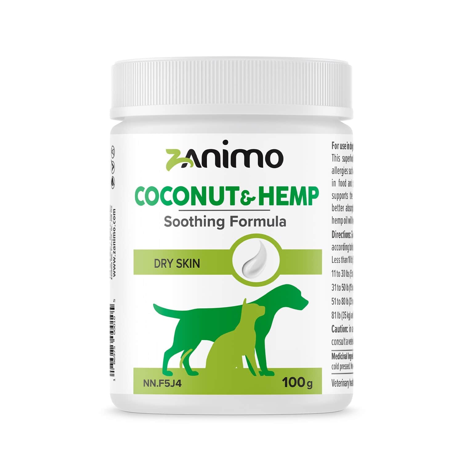 Coconut and Hemp Soothing Formula, 100 g Zanimo | Mondou
