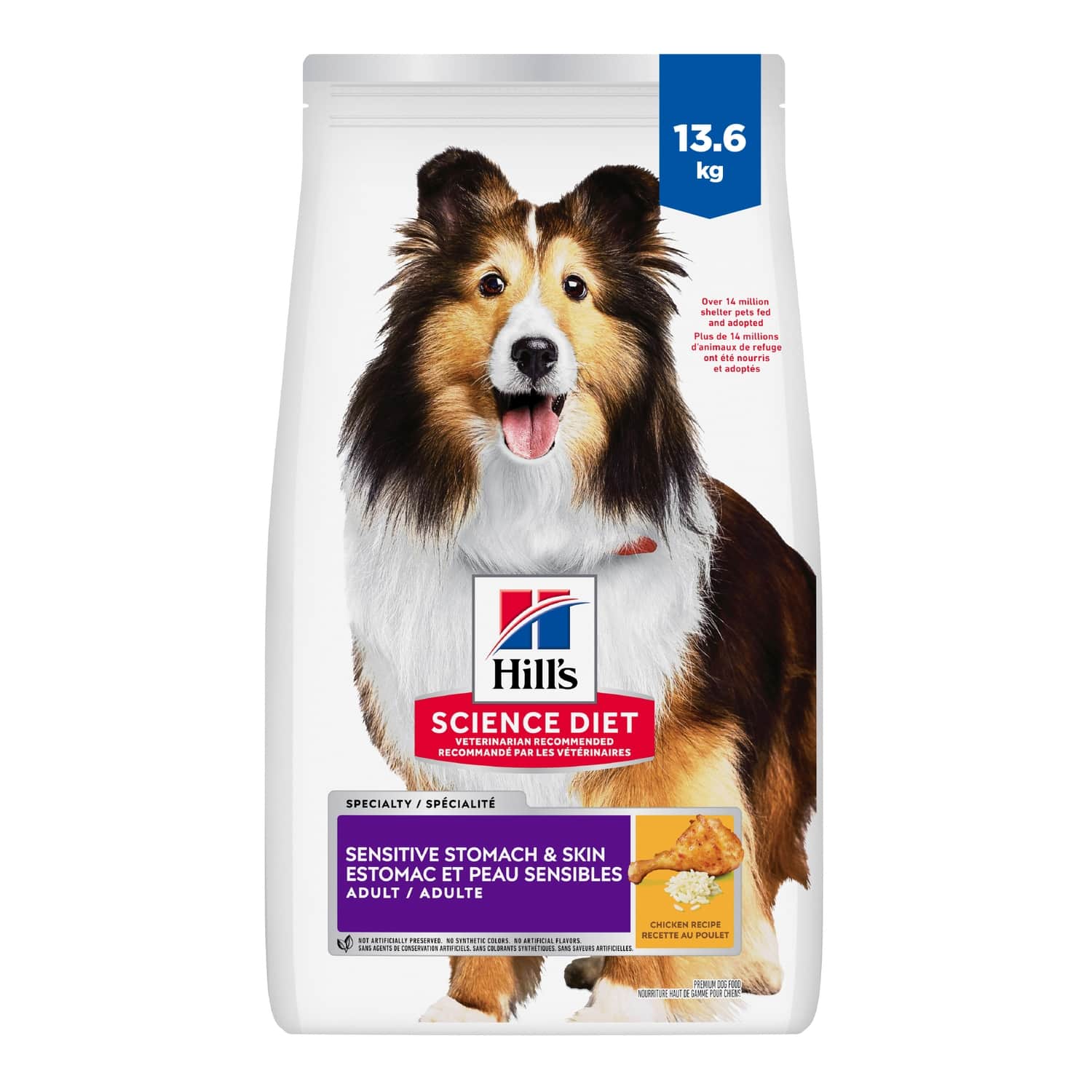 Adult Sensitive Stomach & Skin Chicken Dry Dog Food, 13.6 kg