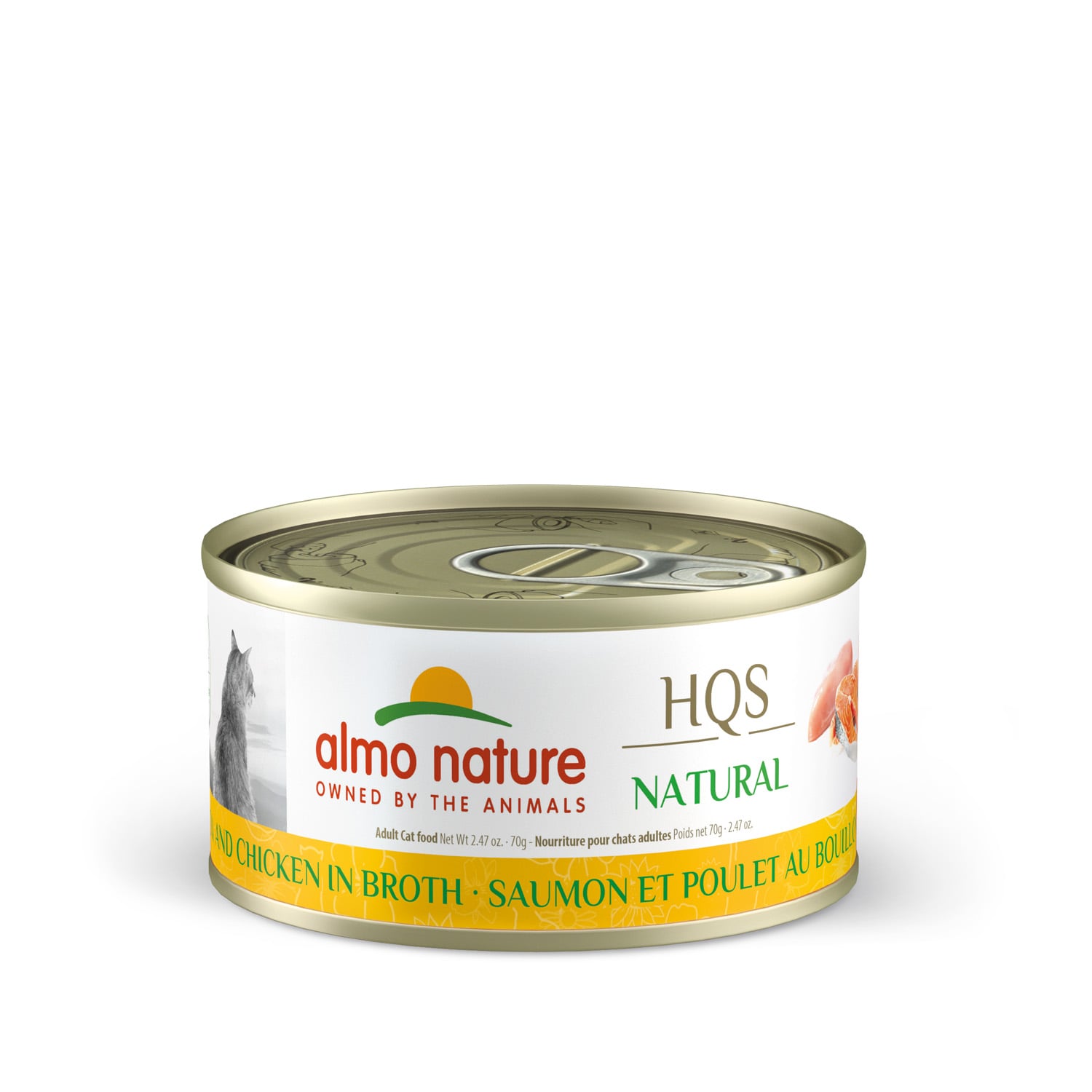 一ELMO ORGANIC ADULT CHICKEN 9kg Canned chicken and salmon for adult cats Almo Nature | Mondou