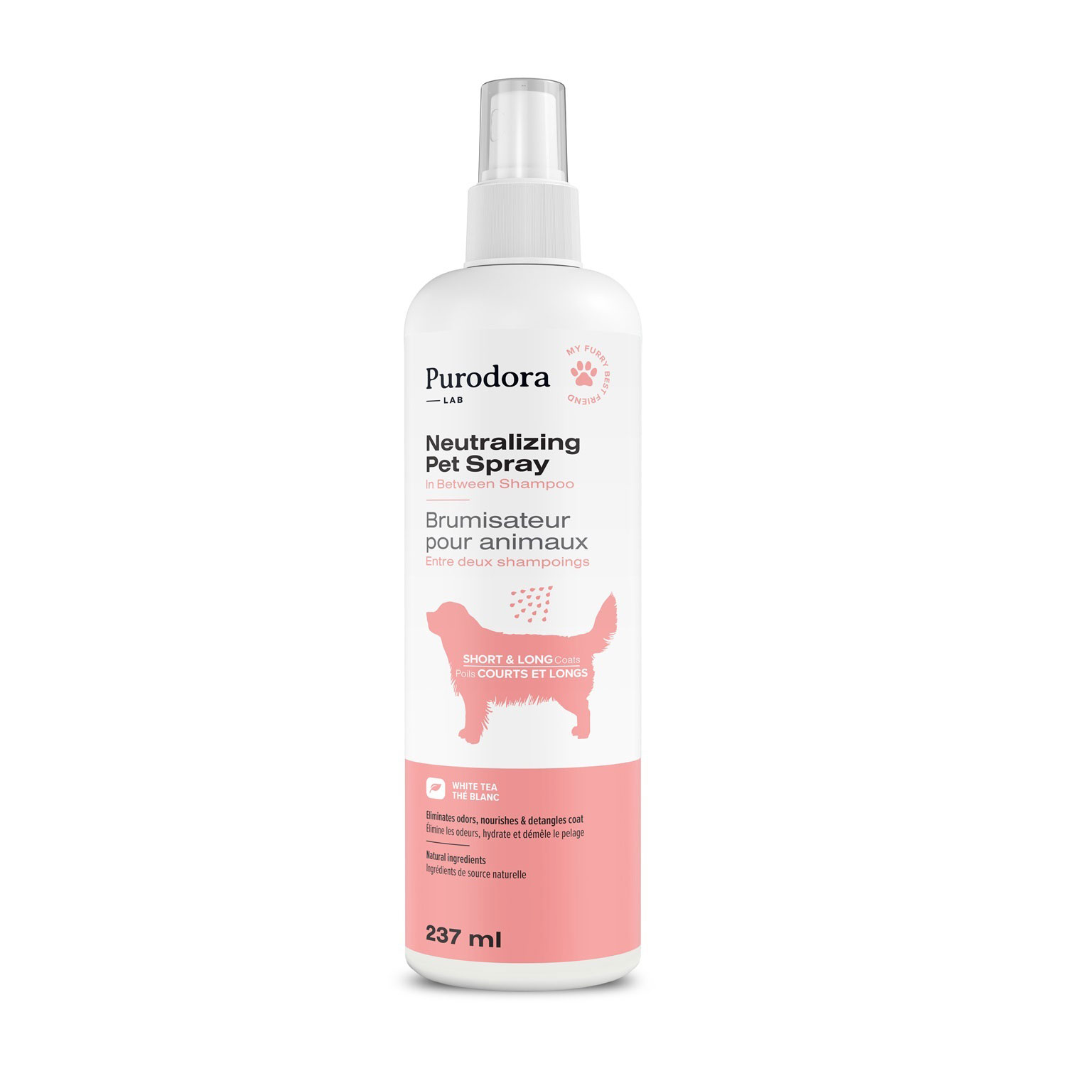 Pet odor neutralizer for shaggy coats Purodora Lab Mondou